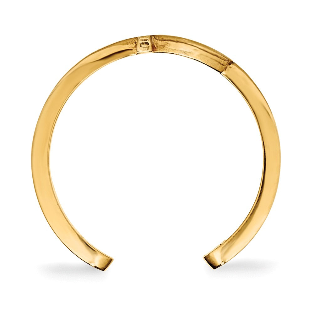 Sterling Silver Gold-plated LogoArt Georgia Institute of Technology G-T Toe Ring