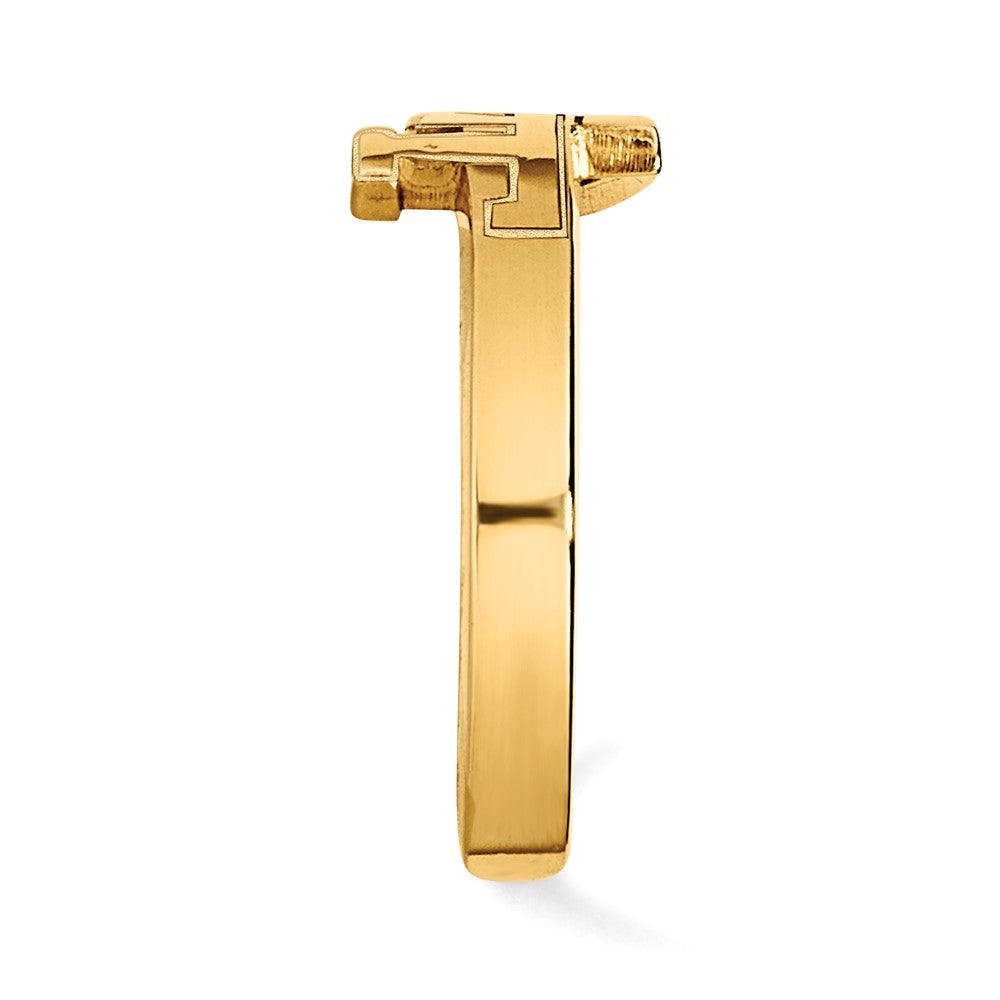 Sterling Silver Gold-plated LogoArt Georgia Institute of Technology G-T Toe Ring