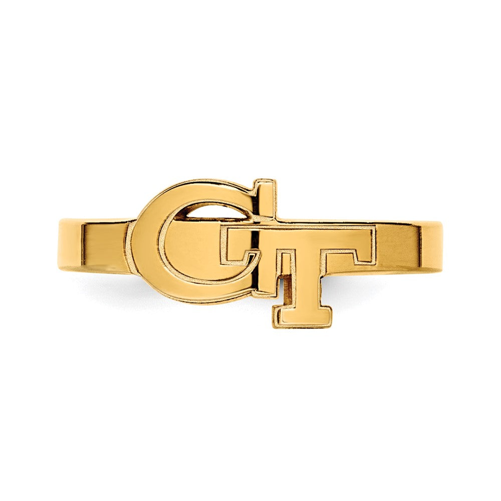 Sterling Silver Gold-plated LogoArt Georgia Institute of Technology G-T Toe Ring