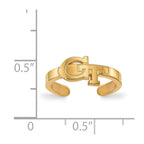 Sterling Silver Gold-plated LogoArt Georgia Institute of Technology G-T Toe Ring