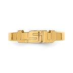 Sterling Silver Gold-plated LogoArt Louisiana State University L-S-U Toe Ring
