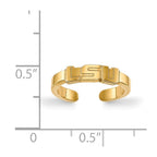 Sterling Silver Gold-plated LogoArt Louisiana State University L-S-U Toe Ring