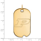 10k Gold LogoArt Purdue University Letter P Large Dog Tag Pendant