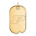 10k Gold LogoArt Purdue University Letter P Large Dog Tag Pendant