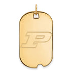10k Gold LogoArt Purdue University Letter P Large Dog Tag Pendant