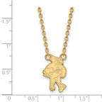 14k Gold LogoArt Iowa State University Cardinal Large Pendant 18 inch Necklace