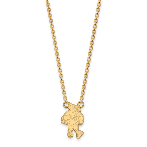 10k Gold LogoArt Iowa State University Cardinal Large Pendant 18 inch Necklace