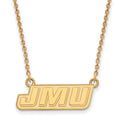 Sterling Silver Gold-plated LogoArt James Madison University J-M-U Small Pendant 18 inch Necklace