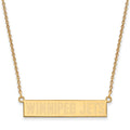 Sterling Silver Gold-plated NHL LogoArt Winnipeg Jets Small Bar 18 inch Necklace