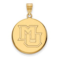 14k Gold LogoArt Marquette University M-U Large Disc Pendant