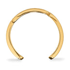Sterling Silver Gold-plated LogoArt Purdue University Letter P Toe Ring