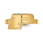 Sterling Silver Gold-plated LogoArt Purdue University Letter P Toe Ring