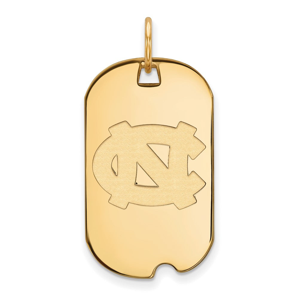 10k Gold LogoArt University of North Carolina N-C Small Dog Tag Pendant