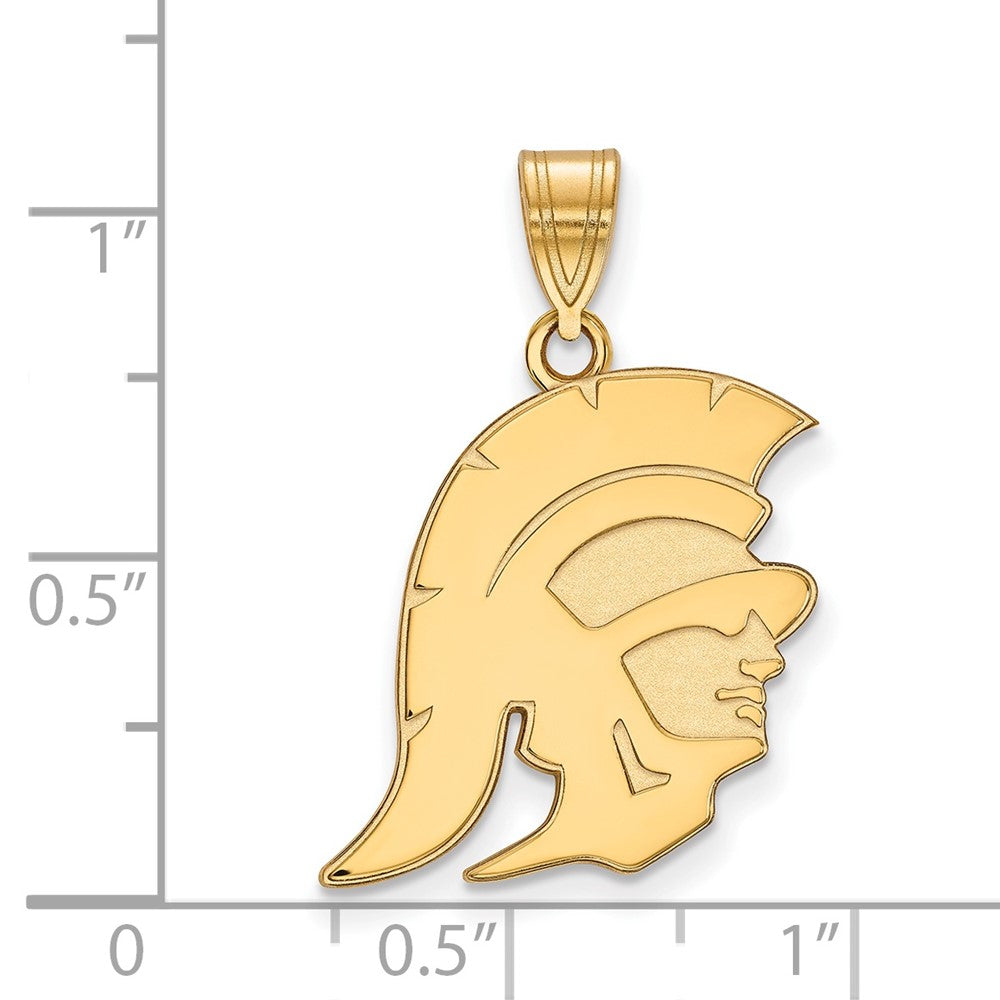 Sterling Silver Gold-plated University of Southern California Trojan Large Pendant
