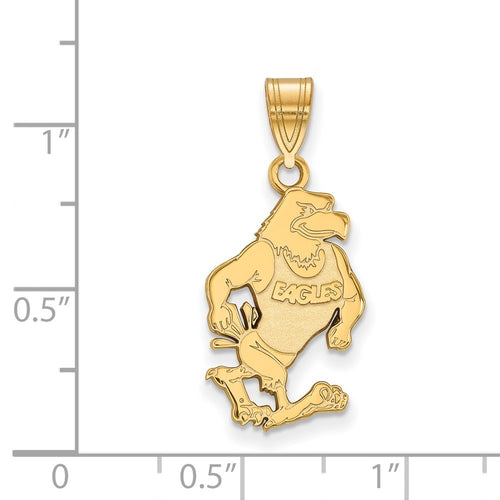 10k Gold LogoArt Georgia Southern University Eagle Large Pendant