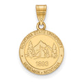Sterling Silver Gold-plated LogoArt Montana State University Medium Crest Pendant