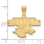 10k Gold LogoArt Southern Illinois University Salukis Medium Pendant