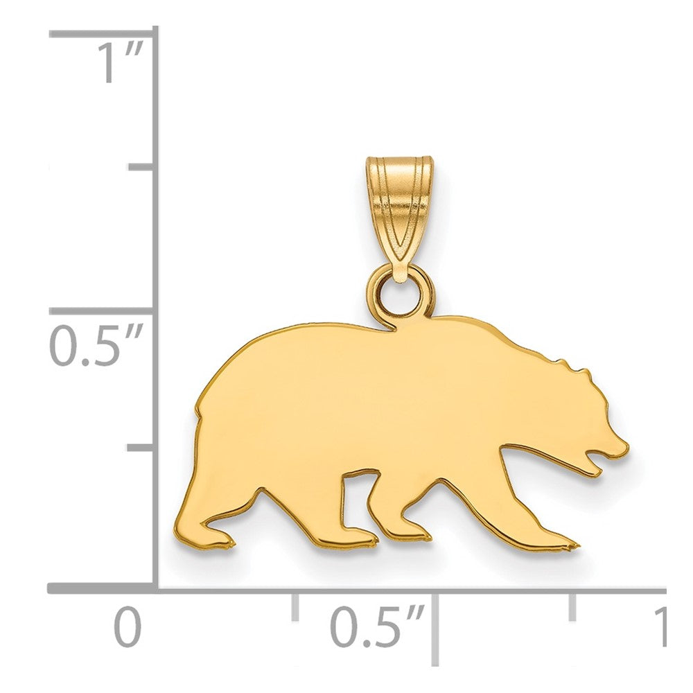 10k Gold LogoArt University of California Berkeley Bear Small Pendant