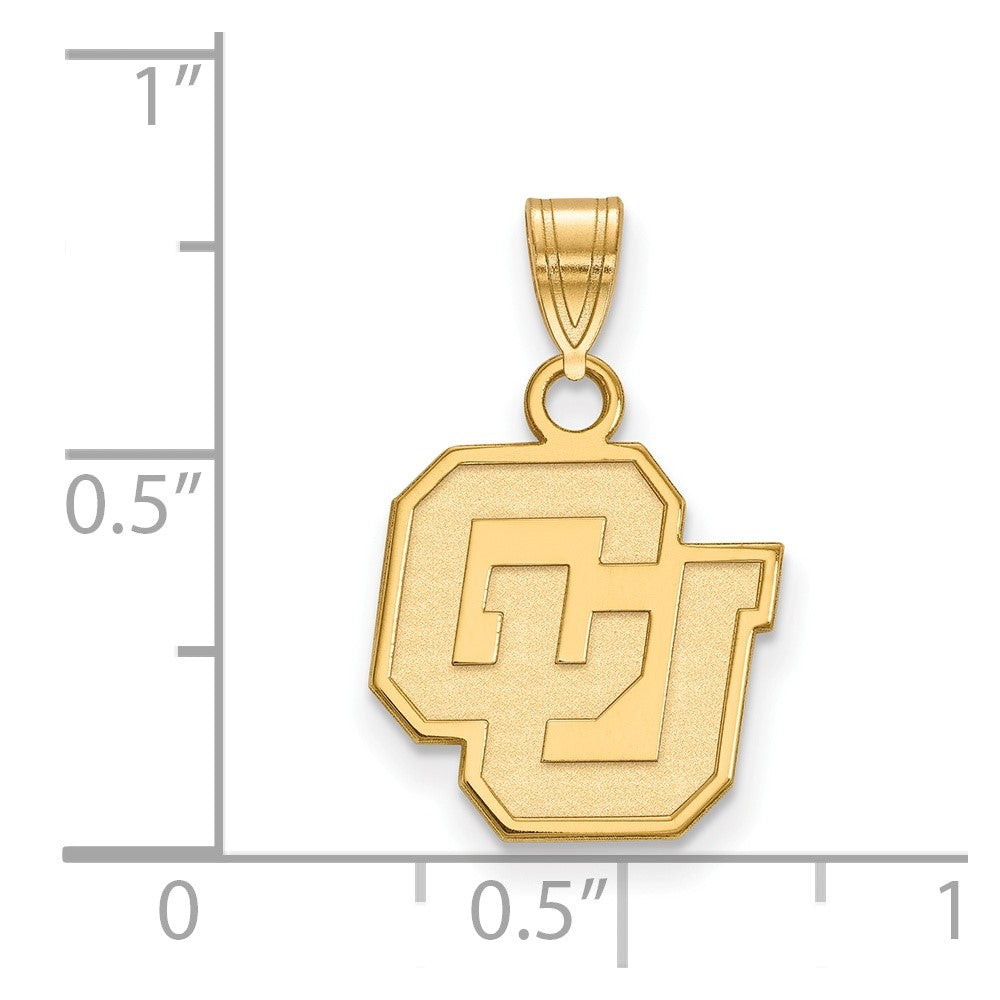 14k Gold LogoArt University of Colorado C-U Small Pendant