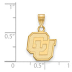 10k Gold LogoArt University of Colorado C-U Small Pendant