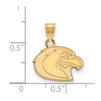 10k Gold LogoArt Marquette University Eagle Small Pendant