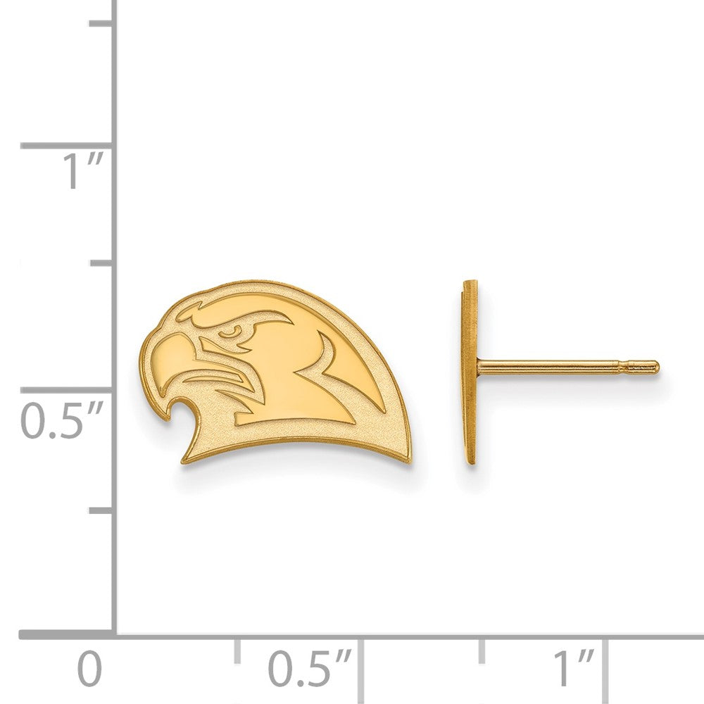 10k Gold LogoArt Miami University Ohio Redhawk Small Post Earrings