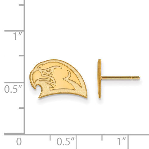 10k Gold LogoArt Miami University Ohio Redhawk Small Post Earrings