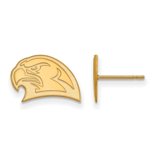 10k Gold LogoArt Miami University Ohio Redhawk Small Post Earrings
