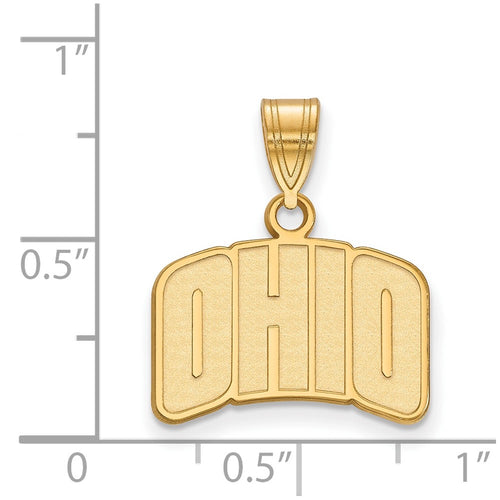 10k Gold LogoArt Ohio University Small Pendant