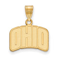 Sterling Silver Gold-plated LogoArt Ohio University Small Pendant