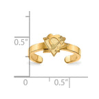 Sterling Silver Gold-plated NHL LogoArt Pittsburgh Penguins Toe Ring