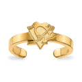 Sterling Silver Gold-plated NHL LogoArt Pittsburgh Penguins Toe Ring
