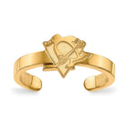 Sterling Silver Gold-plated NHL LogoArt Pittsburgh Penguins Toe Ring