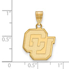 10k Gold LogoArt University of Colorado C-U Medium Pendant