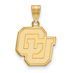 10k Gold LogoArt University of Colorado C-U Medium Pendant