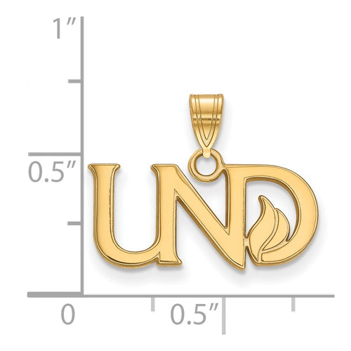 10k Gold LogoArt University of North Dakota U-N-D Small Pendant