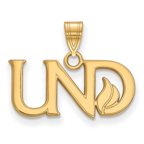 10k Gold LogoArt University of North Dakota U-N-D Small Pendant