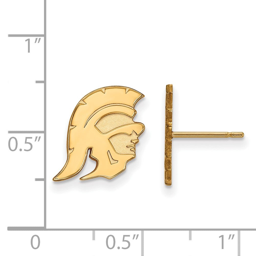 10k Gold University of Southern California Trojan Small Post Earrings