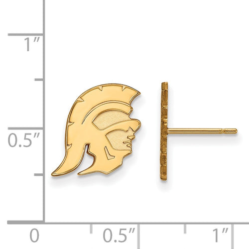 10k Gold University of Southern California Trojan Small Post Earrings