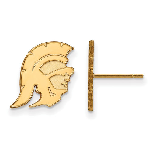 10k Gold University of Southern California Trojan Small Post Earrings