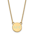 Sterling Silver Gold-plated LogoArt Alpha Epsilon Phi Sorority Greek Letters Extra Small Color Enamel Pendant 18 inch Necklace