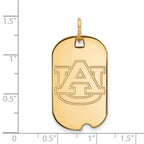 10k Gold LogoArt Auburn University Small Dog Tag Pendant
