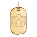 10k Gold LogoArt Auburn University Small Dog Tag Pendant