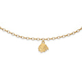 Sterling Silver Gold-plated NHL LogoArt Chicago Blackhawks 9 inch Anklet