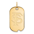14k Gold LogoArt Florida State University F-S Small Dog Tag Pendant