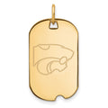 14k Gold LogoArt Kansas State University Wildcat Small Dog Tag Pendant