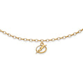 Sterling Silver Gold-plated NHL LogoArt Tampa Bay Lightning 9 inch Anklet