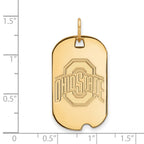 10k Gold LogoArt The Ohio State University Small Dog Tag Pendant
