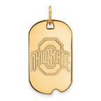 10k Gold LogoArt The Ohio State University Small Dog Tag Pendant