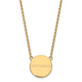 Sterling Silver Gold-plated LogoArt Rutgers University Large Disc Pendant 18 inch Necklace
